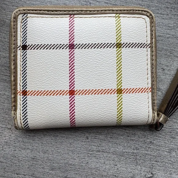 Low start rehab Coach Peyton Tattersall bi fold zip around small Wallet REHAB - Picture 6 of 12